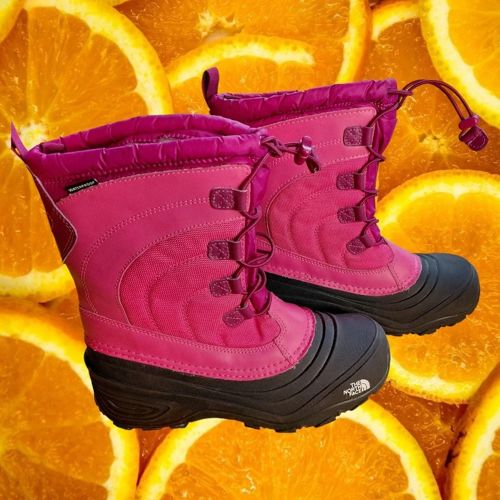 The North Face Waterproof Winter Snow Boots Pink Youth Girls‎ Size 6